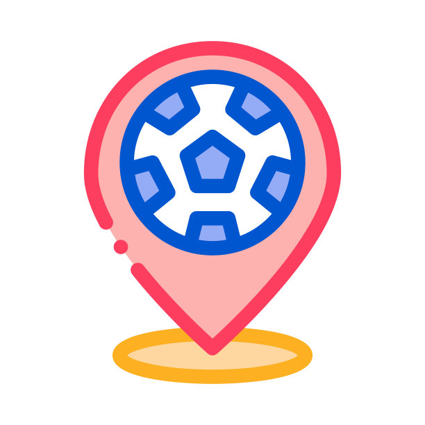 目的地足球图标矢量轮廓插图图片下载