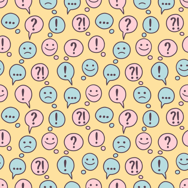 无缝模式与手绘消息传递图标图片下载