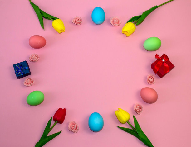 复活节节日卡片，模板，横幅，拷贝空间图片下载