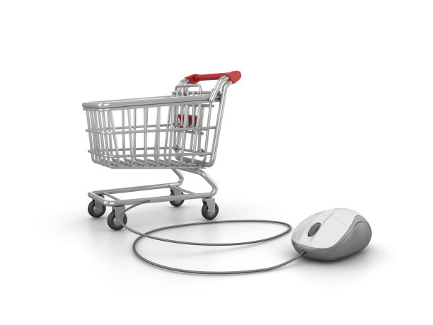 购物车与电脑鼠标- 3D渲染图片下载