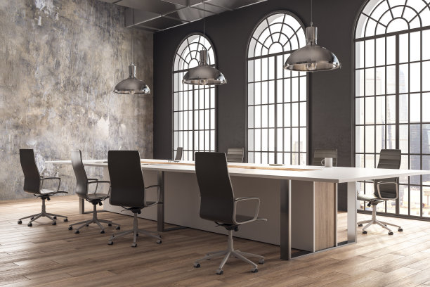 当代会议室在阁楼内部图片下载