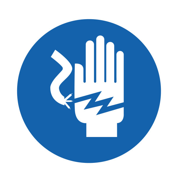 触电触电符号符号，矢量插图，孤立在白色背景上图片下载