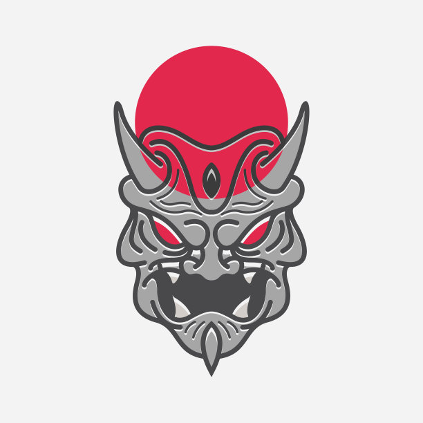 日本恶魔面具2纹身设计图片下载
