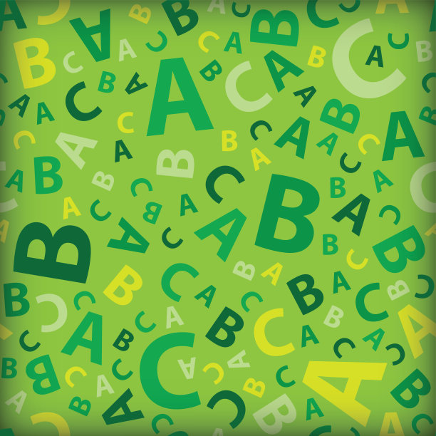绿色abc字母背景无缝图片下载