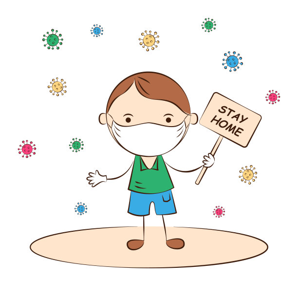 孩子被病毒包围图片下载