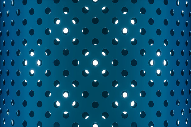 金属圆形隧道，现代建筑概念，3d渲染。图片下载