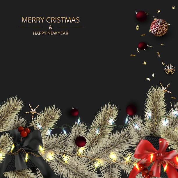 圣诞节的边界。新年快乐。图片下载