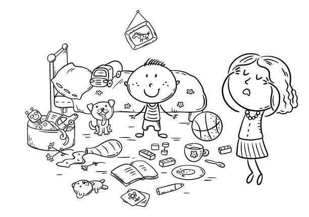 母亲被孩子的房间弄得一团糟震惊了图片下载