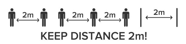 社交距离，在公共社会保持距离2米，以保护人们免受COVID-19冠状病毒疫情的传播理念，信息图设计距离距离在与病毒病原体的会议图片下载