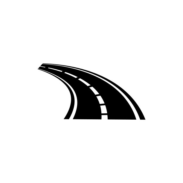 道路图标，标志孤立在白色背景图片下载