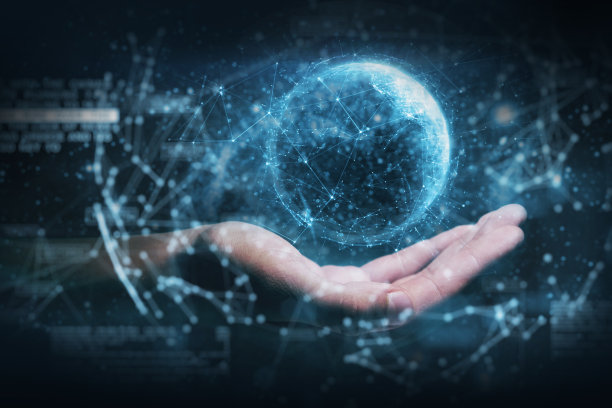 手持未来科技全息图图片下载