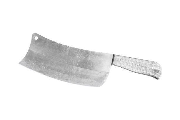 旧切肉刀刀孤立在白色背景与剪切路径。图片下载