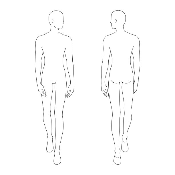 行走男士的时尚模板图片下载