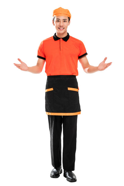 热情的年轻餐厅服务员图片下载