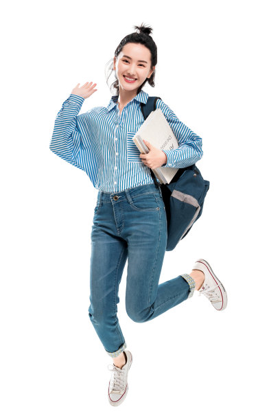 快乐的青年女大学生图片下载