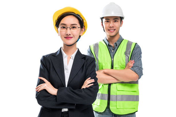 戴着安全帽的青年工程师图片下载