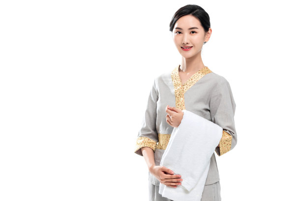 美容院里的青年美容师图片下载