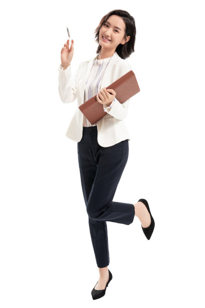 拿着文件的年轻女白领图片下载