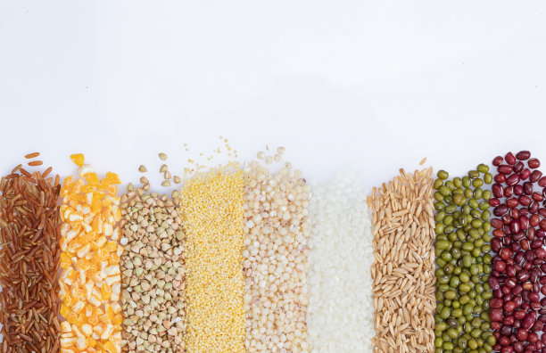 五谷杂粮组合平铺对比展示图图片下载