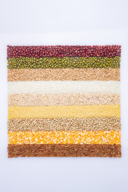五谷杂粮组合平铺对比展示图图片下载