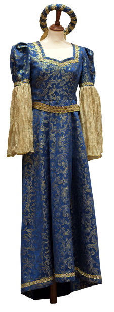 古色古香的连衣裙，连衣裙孤立在白色之上图片下载