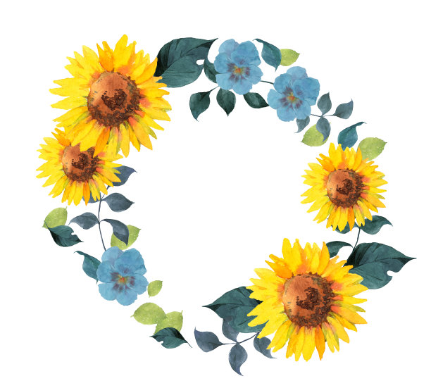 向日葵和三色堇素材图片