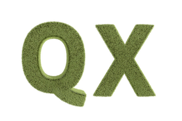 3D渲染自然草大写字母图片下载