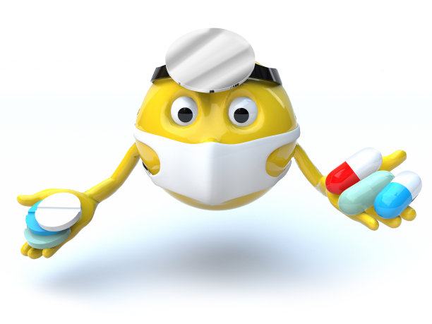 医生表情符号与听诊器和医学3d插图图片下载