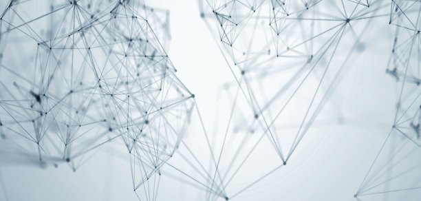 漂浮在白色背景上的铰接几何线素材图片