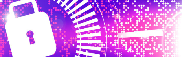 安全理念:封闭挂锁数字紫色背景图片下载