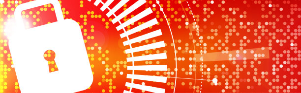 安全概念:封闭挂锁数字橙色背景图片下载