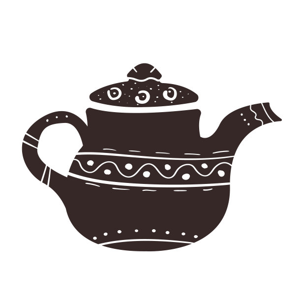 装饰性陶土茶壶的装饰图片下载