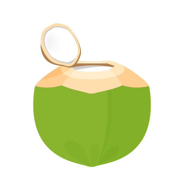 椰汁自然鲜分离上白，椰青幼半切为健康菜单果汁，椰夏果概念，修剪艺术椰汁图片下载