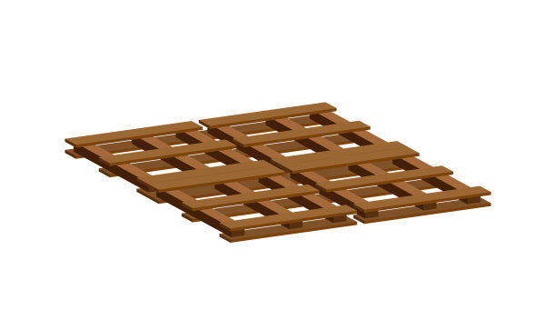 空木托盘隔离在白色背景和复制空间，空白托盘木材放置产品盒堆叠在工厂仓库，插图木托盘为板条箱存储图片下载