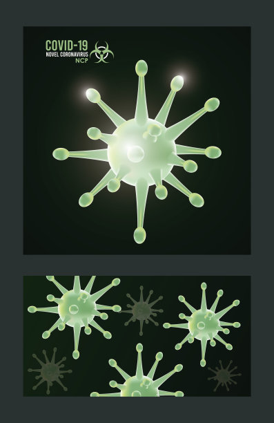 2019冠状病毒粒子运动模式海报图片下载