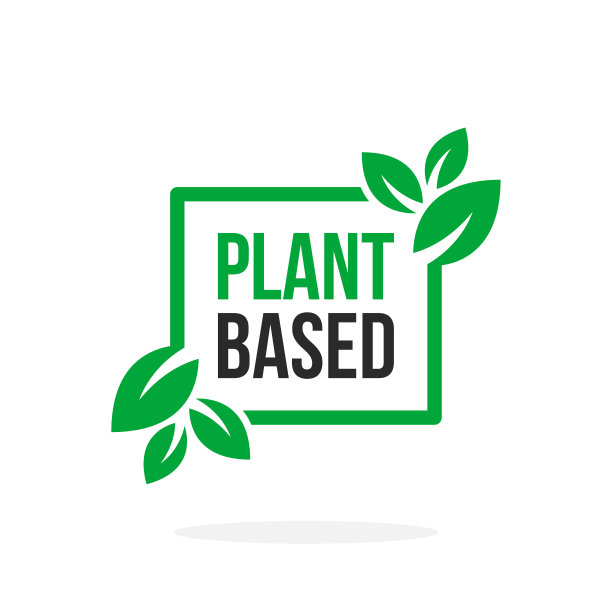 基于向量植物的方形标签平面图片下载