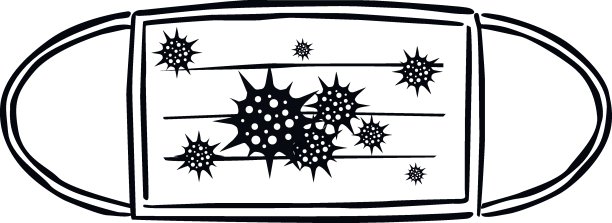 安全呼吸面罩冠状病毒。工业安全口罩、防尘口罩和医用呼吸口罩。医院或污染保护口罩。——矢量图片下载