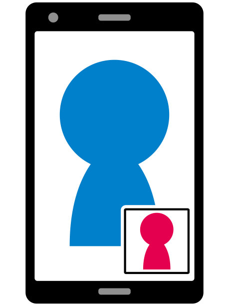 简单轮廓的智能手机会议图片下载