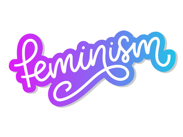 排版设计。女权主义的信。图形元素。印刷字体设计。女人励志口号。女权主义的口号。女孩力量报价。时尚插画。涂鸦风格的女权主义信件。图片下载