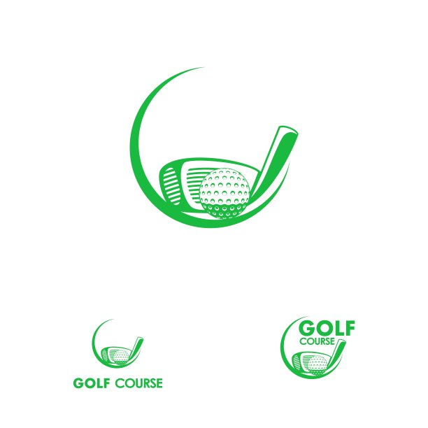 高尔夫运动标志设计模板图片下载