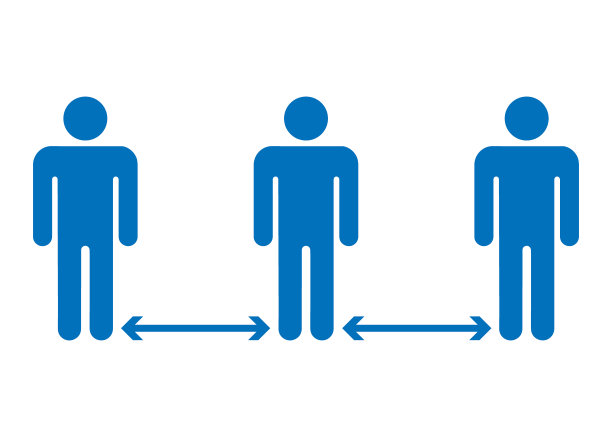 保持社交距离图标。箭头指导。人们保持距离以防止病毒迹象。感染风险和疾病。保健理念，预防措施。矢量图图片下载