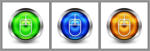 鼠标图标现代眼球圆形按钮设置说明图片下载