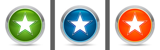 明星图标现代设计圆形按钮设置插图图片下载