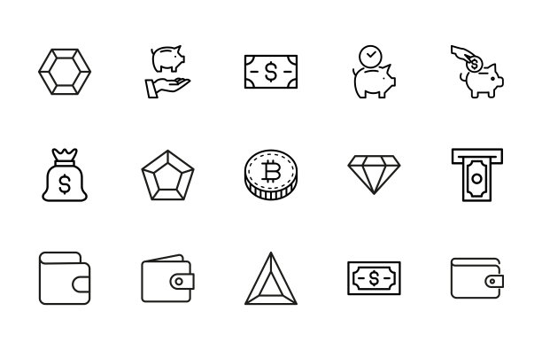 投资矢量线条图标合集图片下载