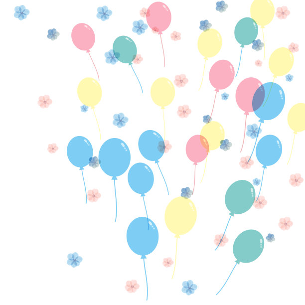 气球和花图片下载