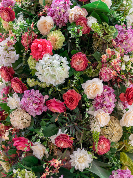 可爱的multifloral背景。图片下载