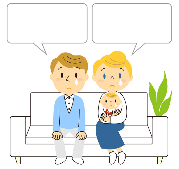 三家人在沙发上哭插图三家人在沙发上哭的插图图片下载