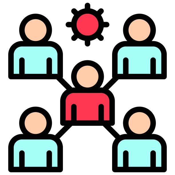 病毒聚集矢量图，填充样式图标图片下载