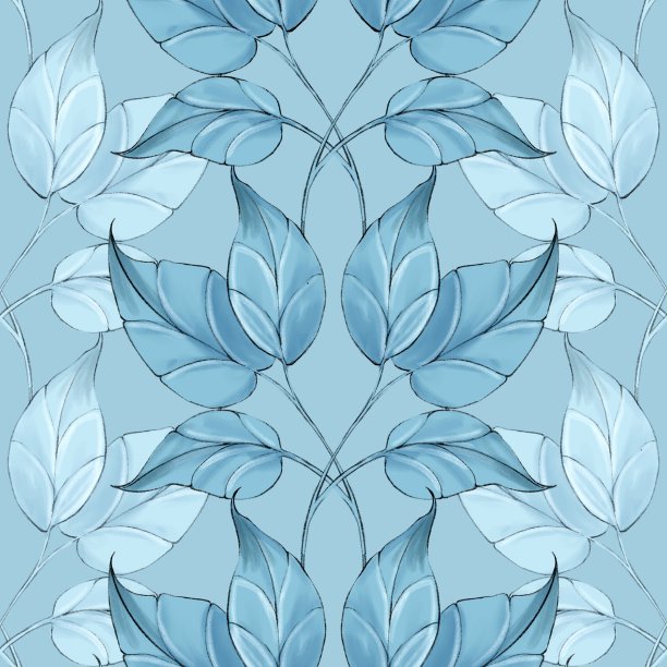 无缝绿叶图案图片下载