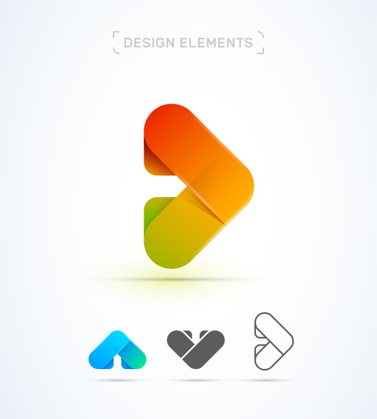 箭头标志设计模板，播放按钮。多媒体，播放器，音乐图标的概念图片下载